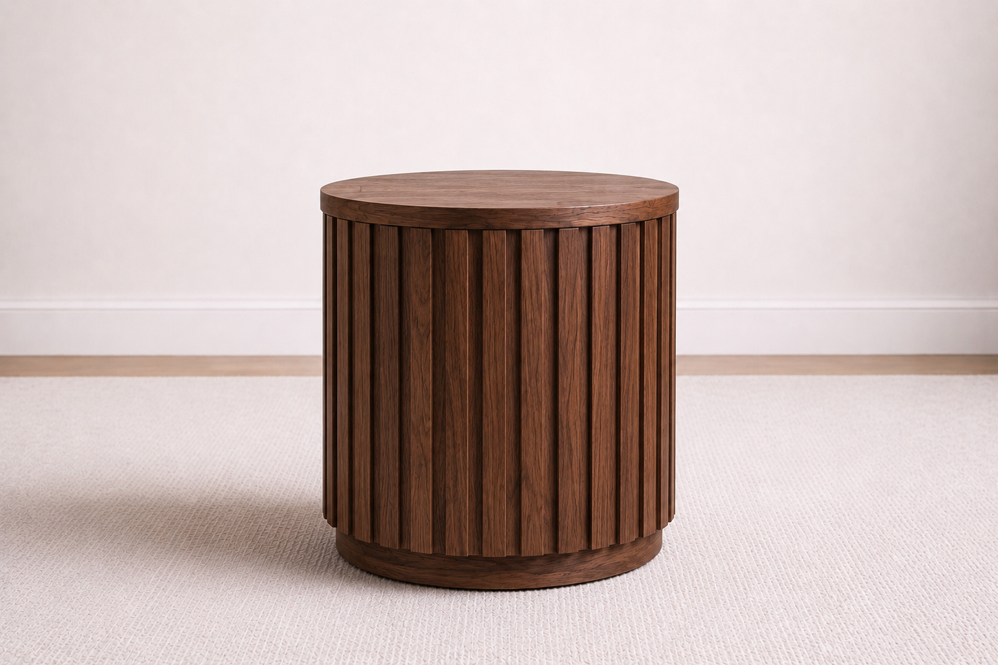 Round Fluted End Table | Rift Signature