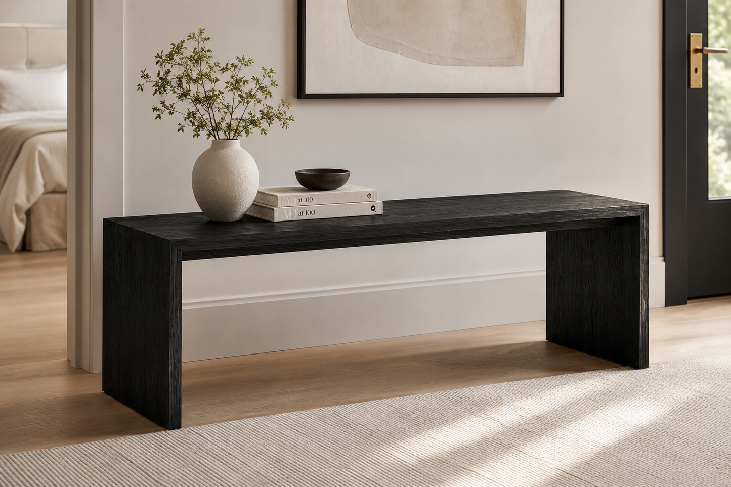 Modern Solid Wood Bench | Foundations Collection