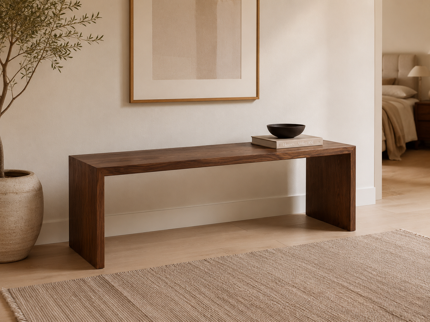 Modern Solid Wood Bench | Foundations Collection