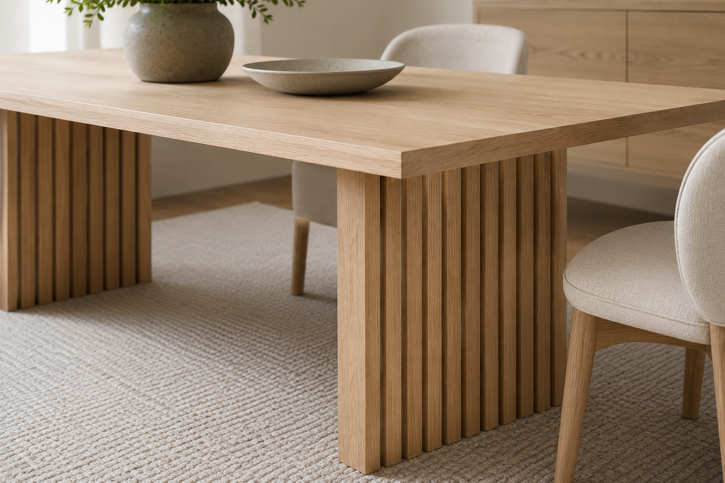 Modern Solid Wood Dining Table | Rift Signature