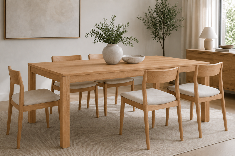Modern Solid Wood Dining Table| Foundations Collection