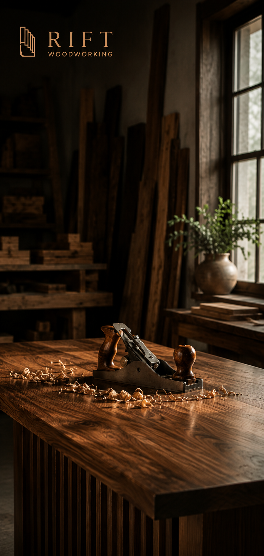 Handcrafted hardwood furniture workshop in Tennessee