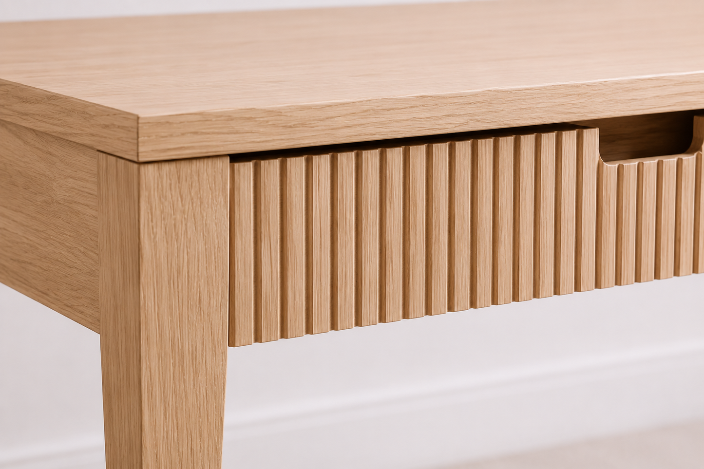 Modern Solid Wood Desk | Rift Linear Desk