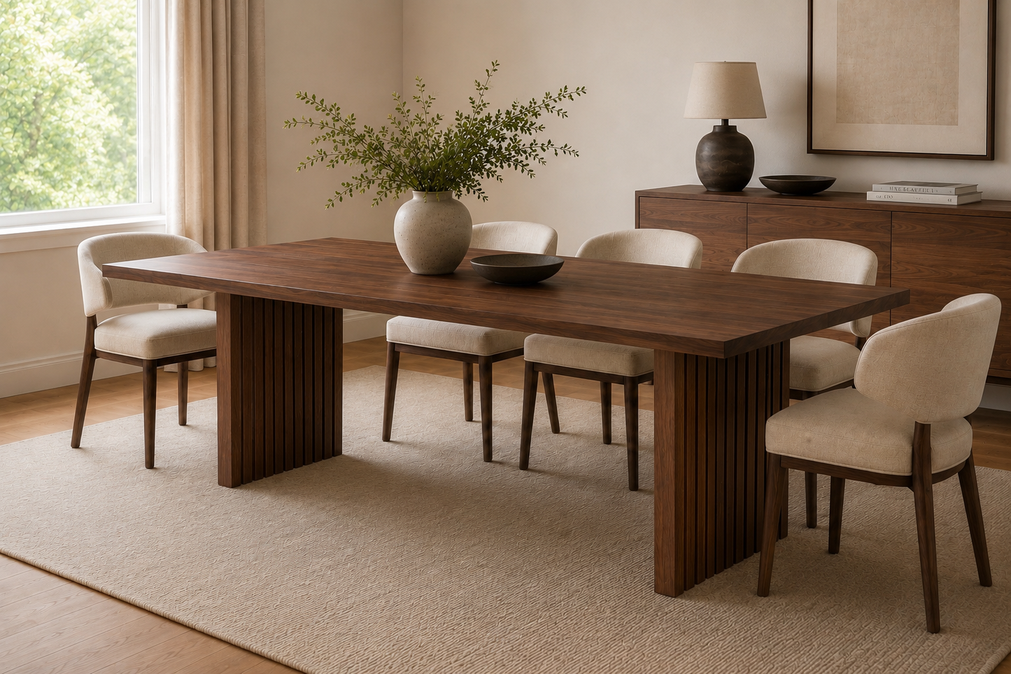 Modern Solid Wood Dining Table | Rift Signature