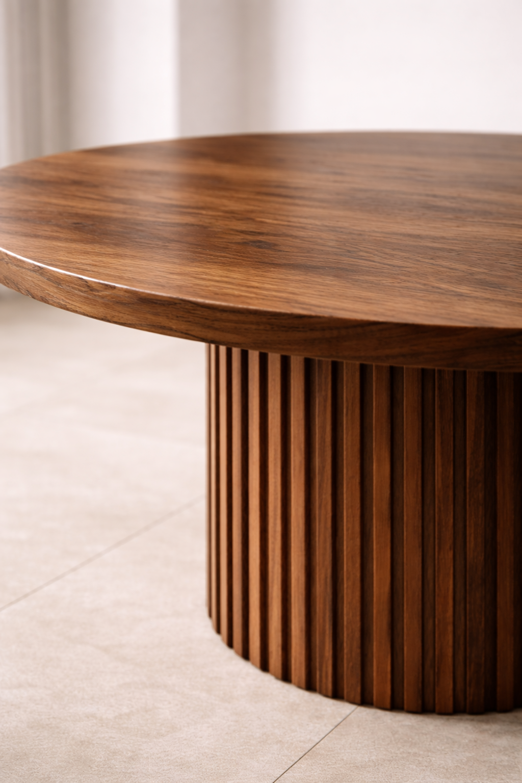 Round Solid Wood Dining Table | Rift Signature