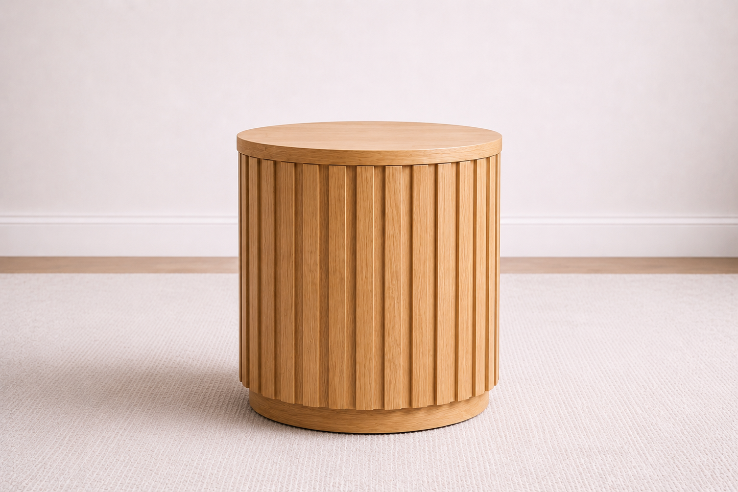 Round Fluted End Table | Rift Signature