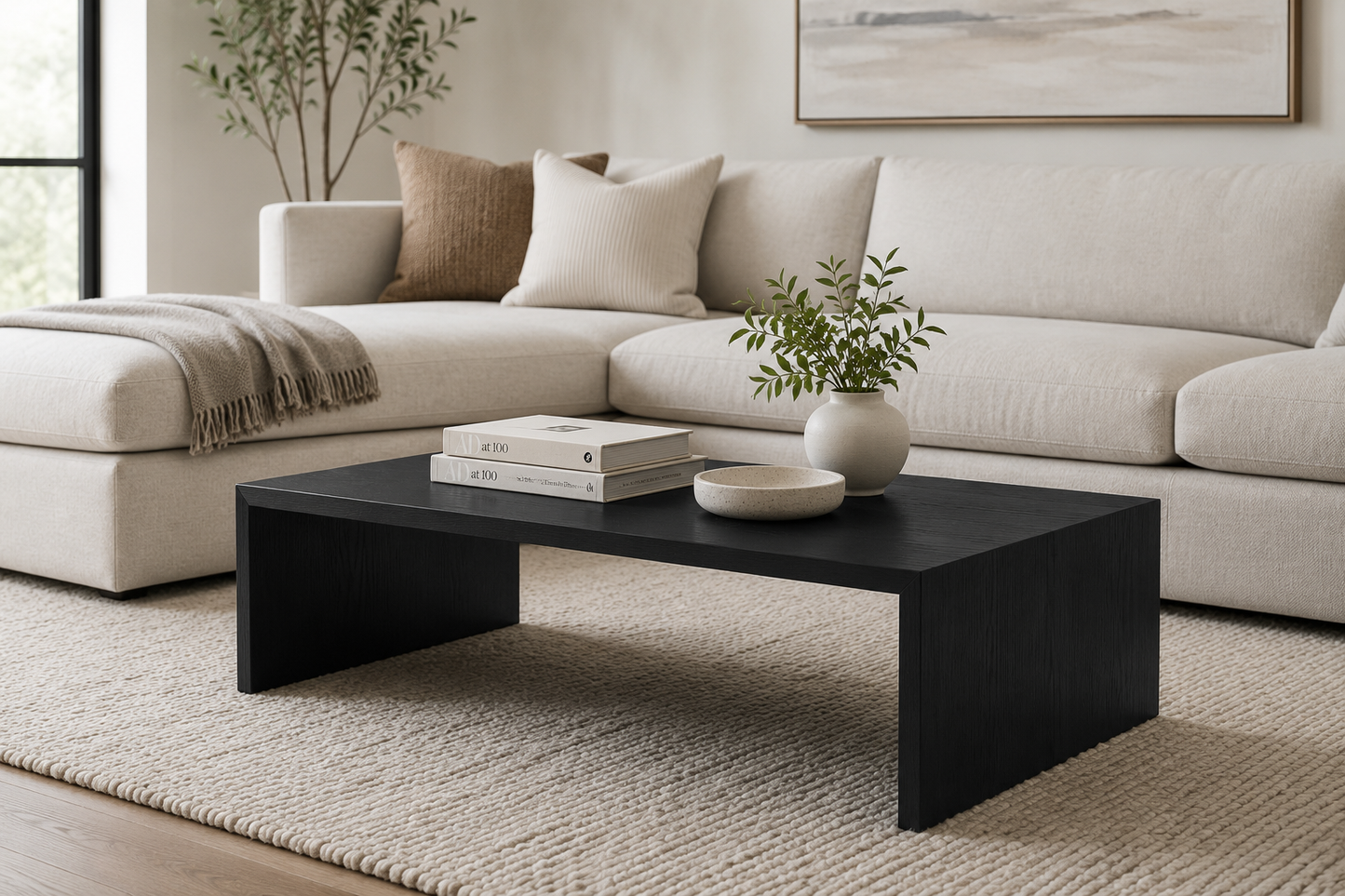 Modern Solid Wood Coffee Table| Foundation Collection