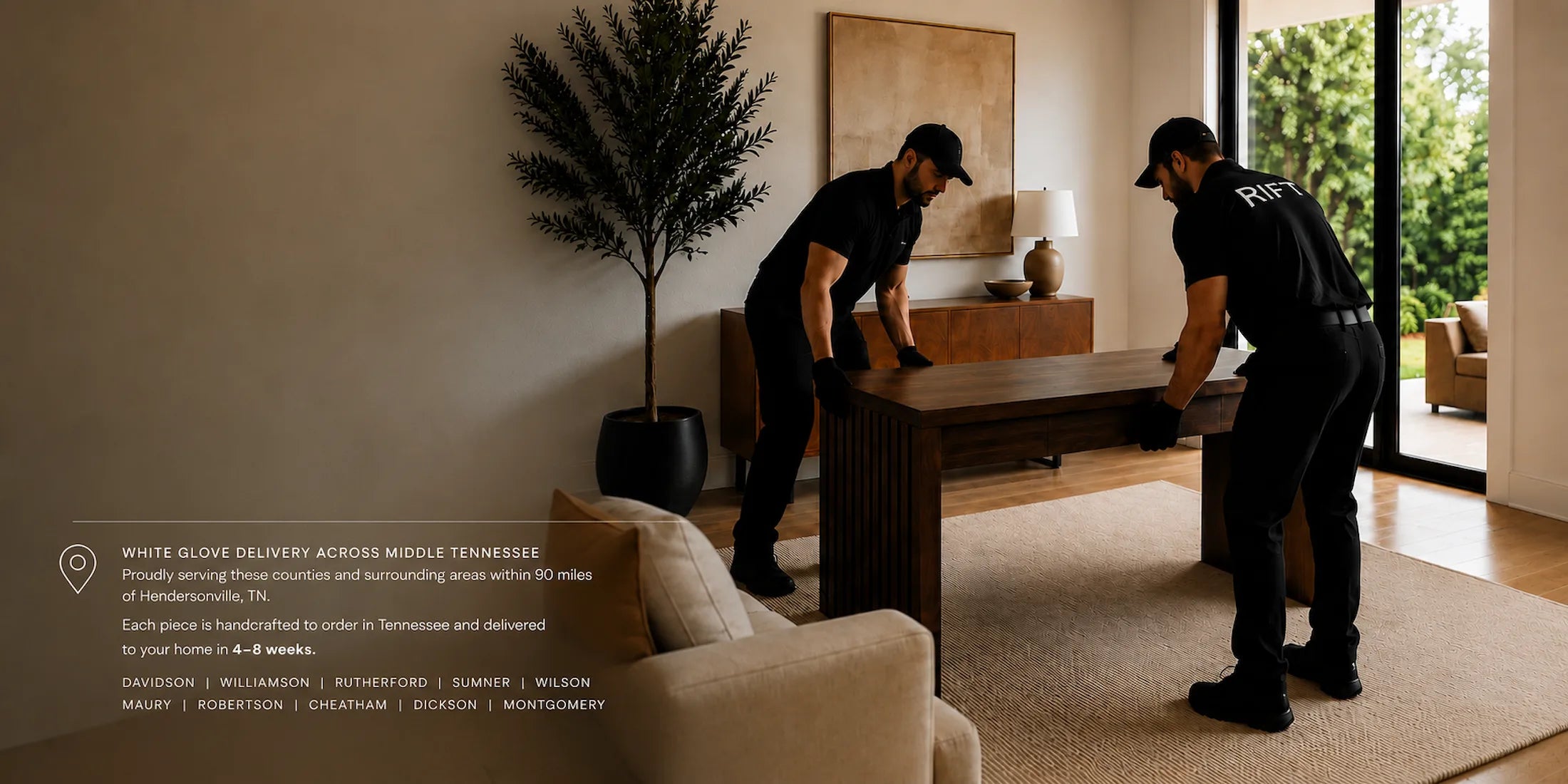 White glove furniture delivery