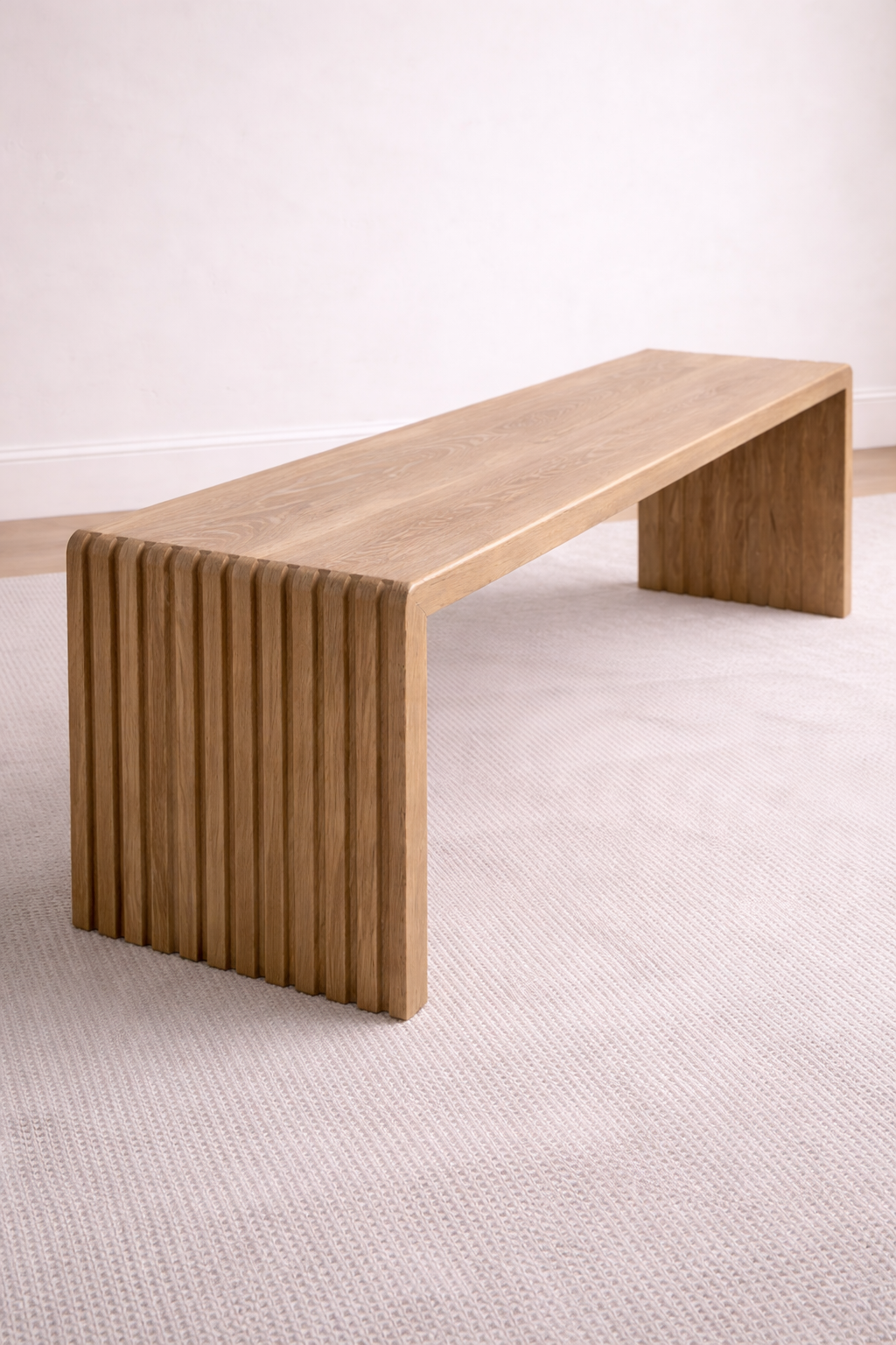 Modern Slatted Bench | Rift Signature